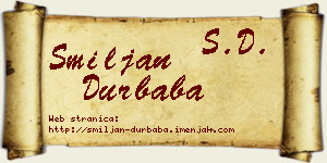 Smiljan Durbaba vizit kartica